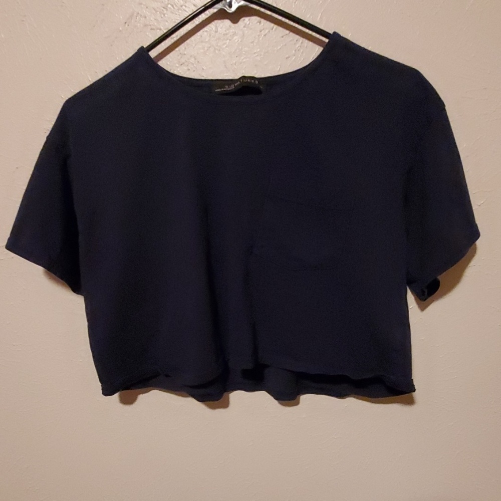 Blue crop top